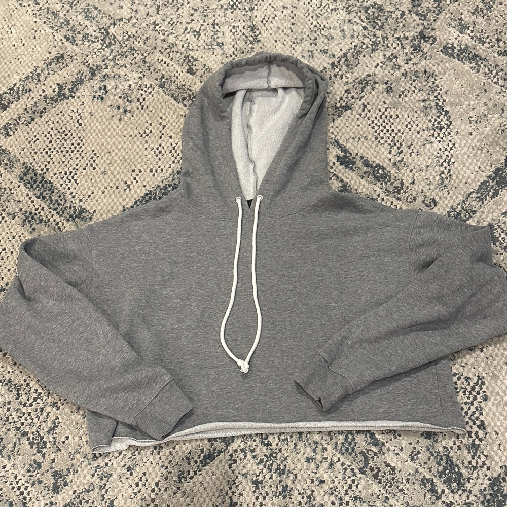 Wild Fable Gray Cropped Hoodie